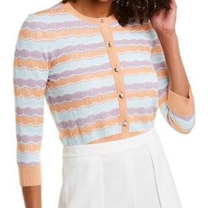 NWT Alice + Olivia Makenzie diamond button Cardigan